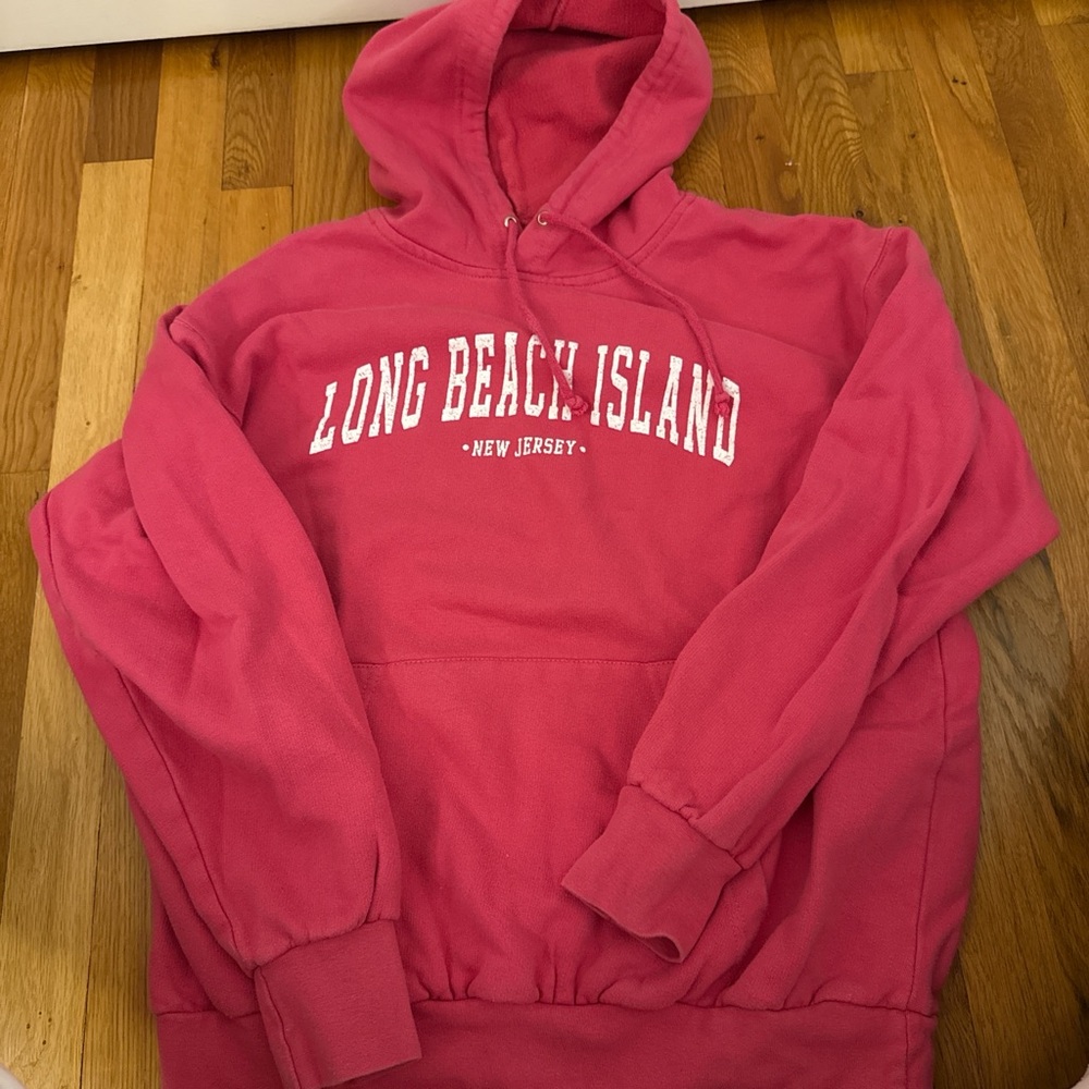 Long Beach Island Pink Hoodie
